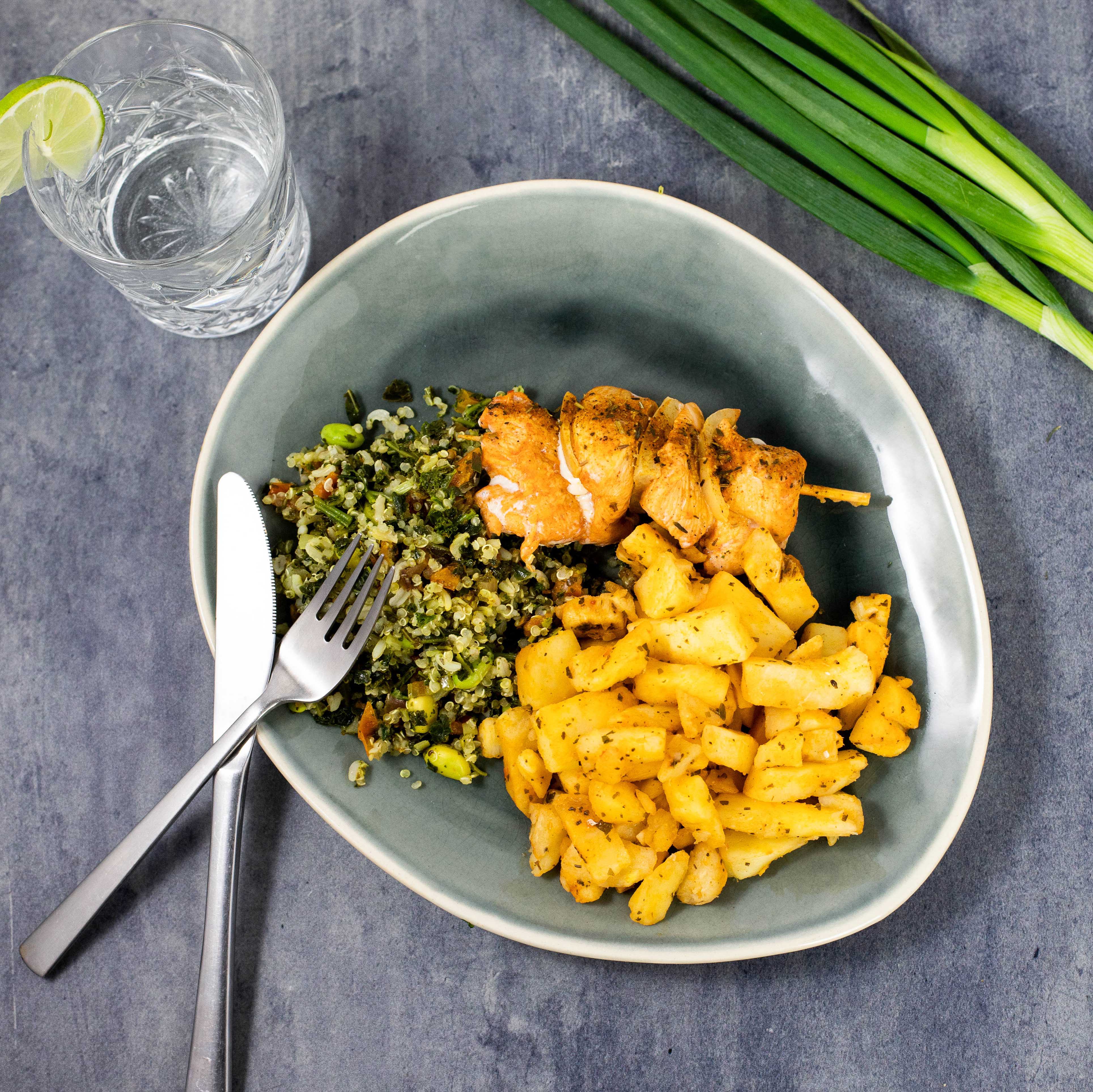 Gemarineere kip met quinoa